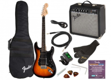 پکیج گیتار الکتریک فندر Fender Squier Guitar Pack Affinity HSS Brown Sunbrust Frontman 15G Amp